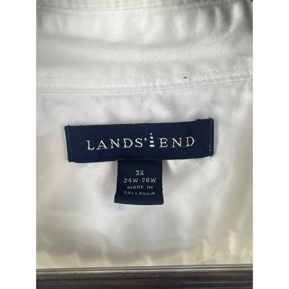 Women’s Land’s End 24-26 W White Corduroy Button Up - Picture 4 of 5